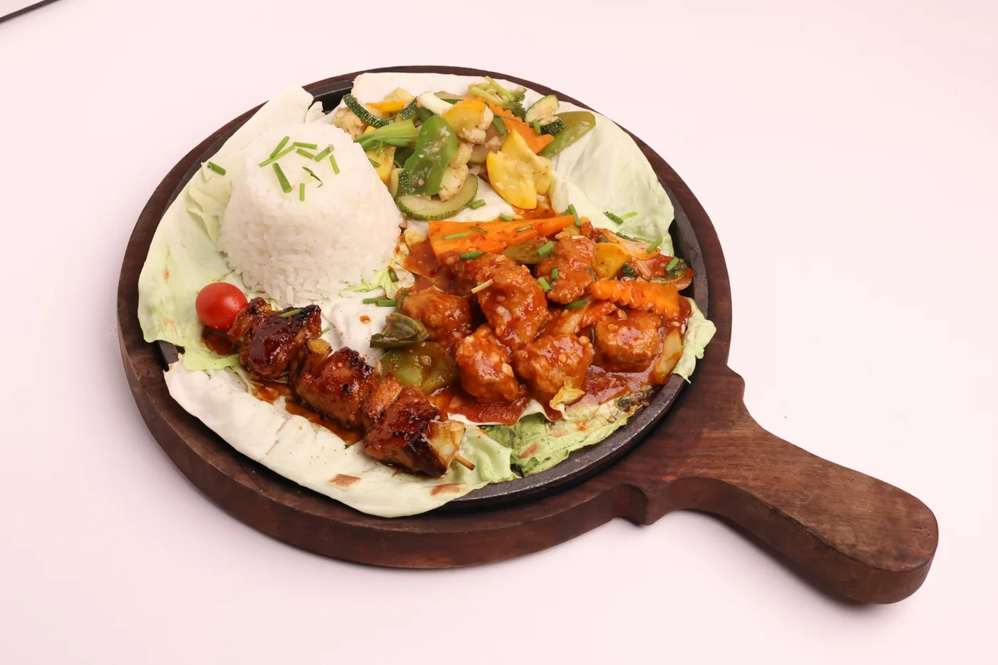 Pan-Asian food platter